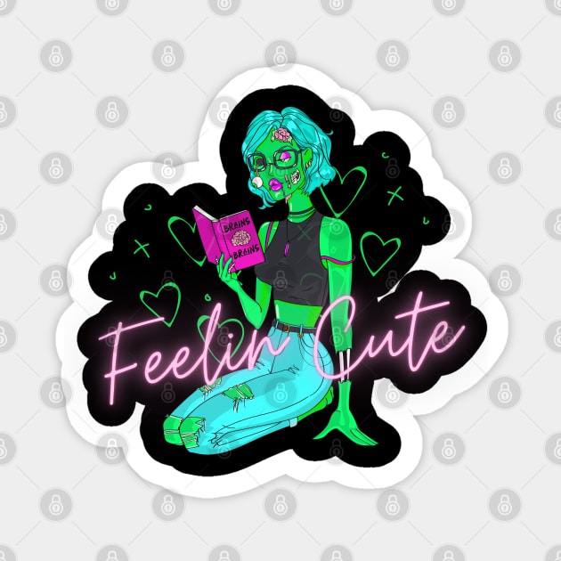 Feelin Cute Zombie Sticker by Mahaniganz